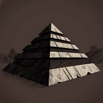 Ancient Egyptian Pyramid Illustration