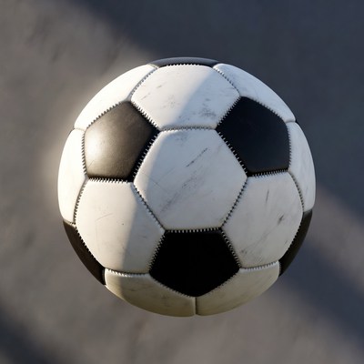 Black and white soccer ball