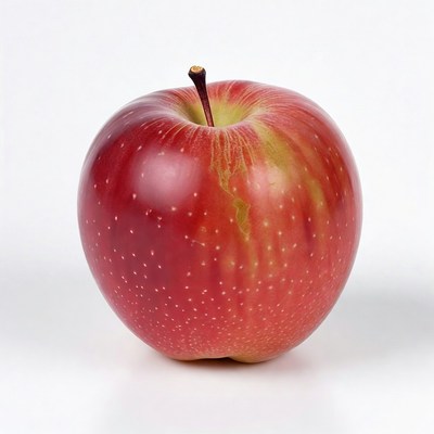 Red apple with stem