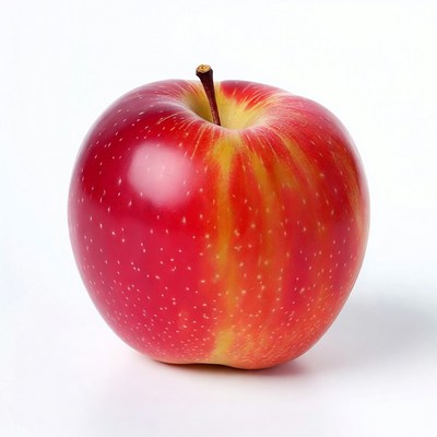 Red apple with stem