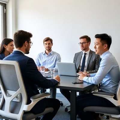 Business professionals in meeting