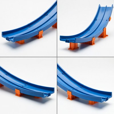 Blue Curved Toy Track