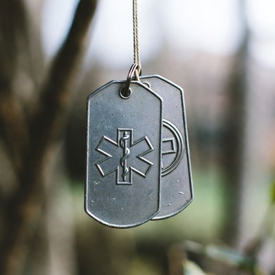 Military Dog Tags with Medical Alert