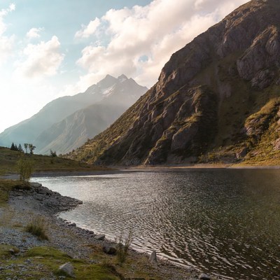Mountain Lake with Peaks