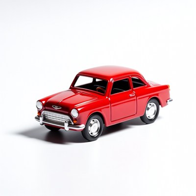 Red vintage toy car