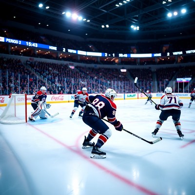 Ice Hockey Players Action Shot