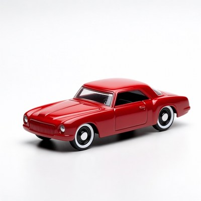 Red classic coupe toy car