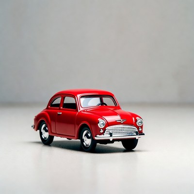 Red vintage toy car