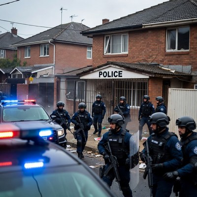 SWAT Police Raid Suburban Street