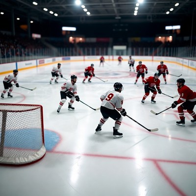 Ice Hockey Players Action Shot