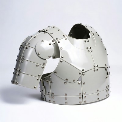 Silver Medieval Shoulder Armor
