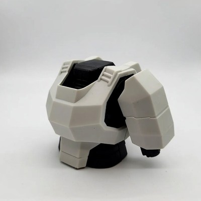 White and black geometric robot torso