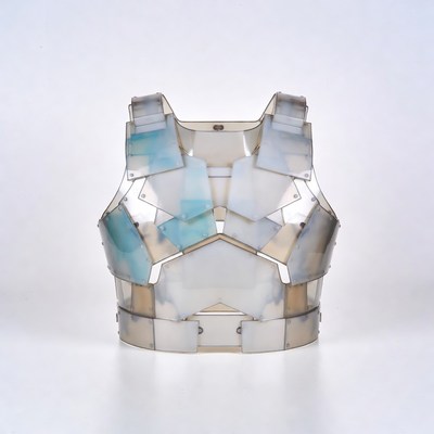 Transparent futuristic body armor vest