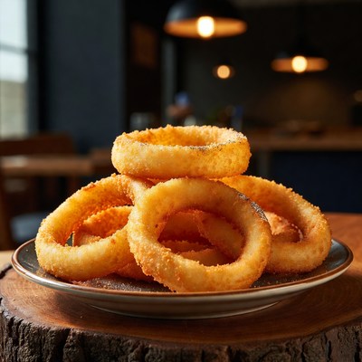 Stack of Golden Onion Rings