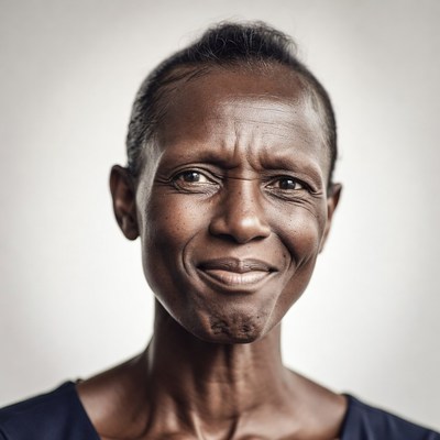 African woman smiling portrait