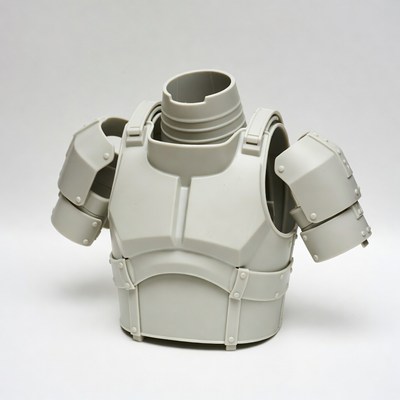 Gray Futuristic Armor Torso