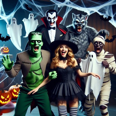 Halloween Monsters Group Costume Party