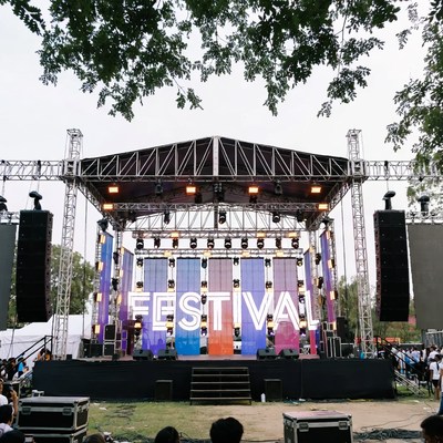 Festival Stage with Crowd