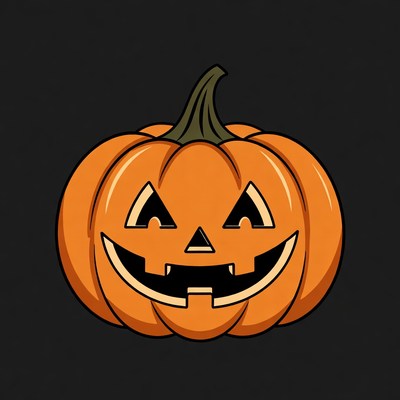 Jack-o'-lantern pumpkin illustration