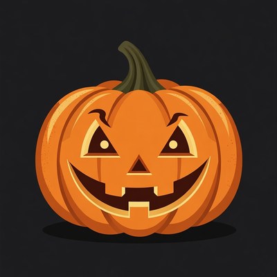 Jack-o'-lantern pumpkin illustration