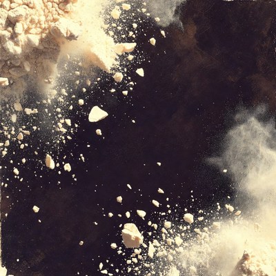 White Powder Exploding in Air