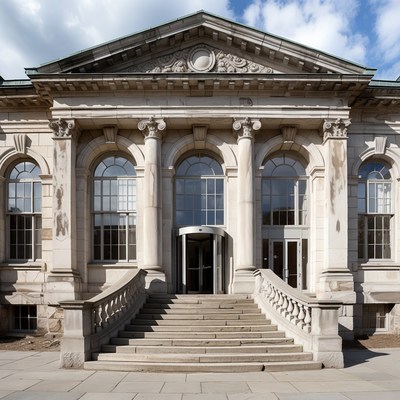 Grand Neoclassical Building Facade