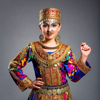 Girl in colorful traditional Indian attire