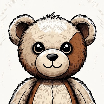 Cute Teddy Bear Illustration