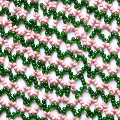 Green and Pink Beaded Pattern