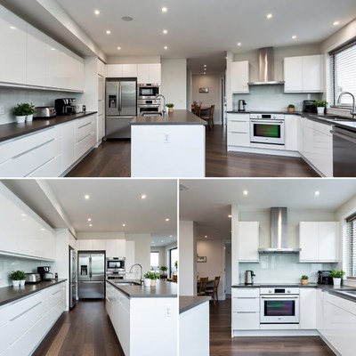 Modern White Kitchen Interior