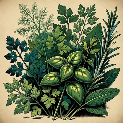 Fresh Herbs Illustration
