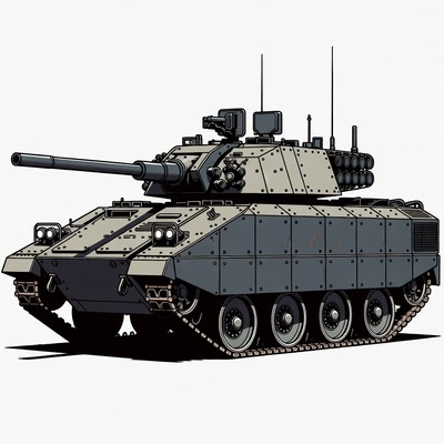 Military tank illustration