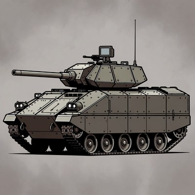 Futuristic Military Tank Illustration
