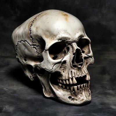Grinning Human Skull
