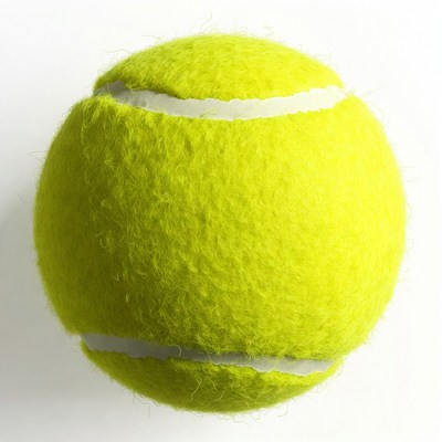 Yellow tennis ball isolated