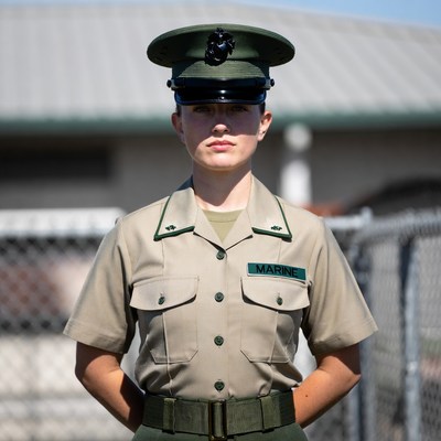 Female US Marine in uniform
