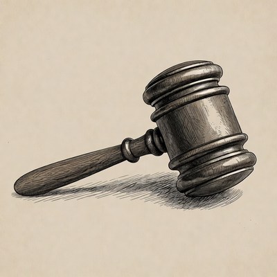 Wooden Gavel Illustration