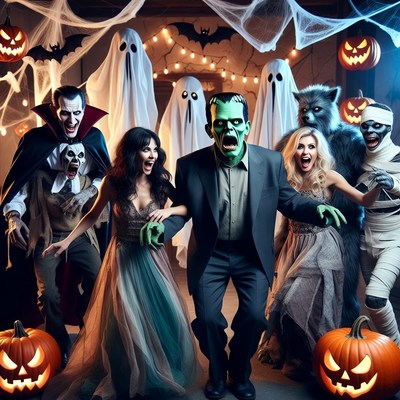 Halloween Monsters Group Costume Party