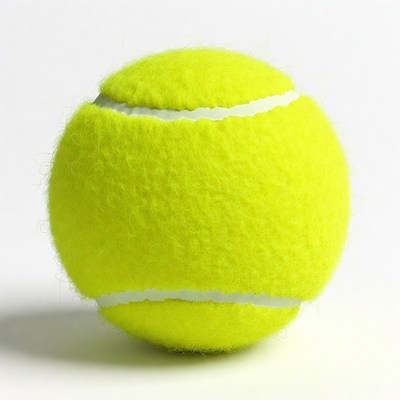 Yellow tennis ball isolated