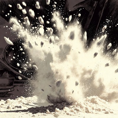 Explosive Snow Burst Illustration