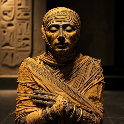 Ancient Egyptian Mummy Statue