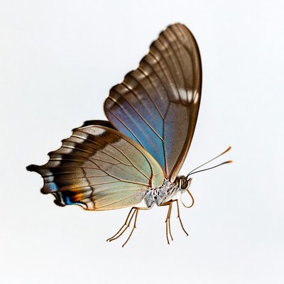 Brown butterfly with blue wings