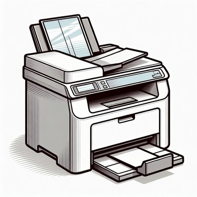 Printer with paper tray
