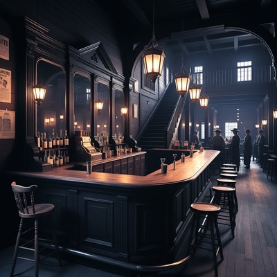 Victorian Bar with Patrons