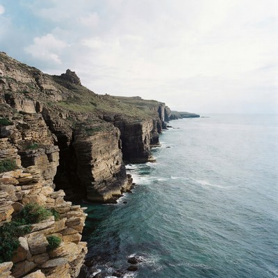 Dramatic Sea Cliffs and Ocean