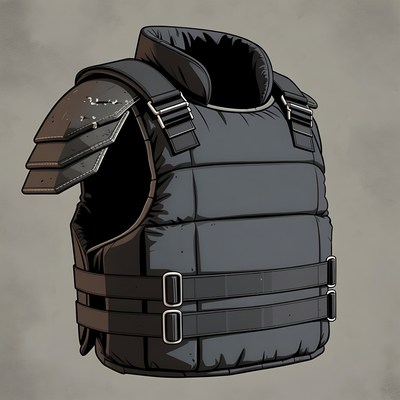 Black Armored Tactical Vest