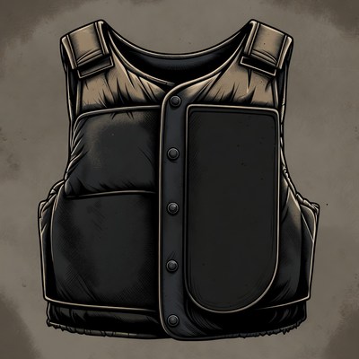 Tactical Bulletproof Vest Illustration