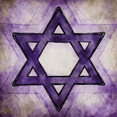 Purple Star of David illustration