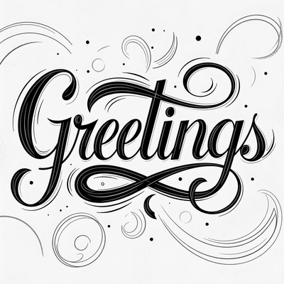 Elegant Greetings Calligraphy Design