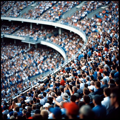 Crowded Stadium Full of Fans